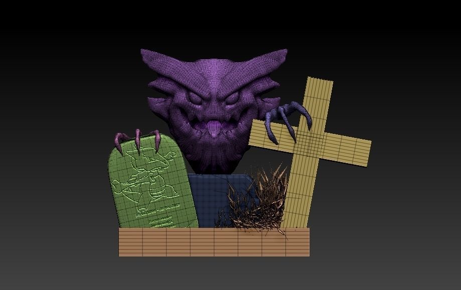 Haunter realistic Pokemon 3D print model_10