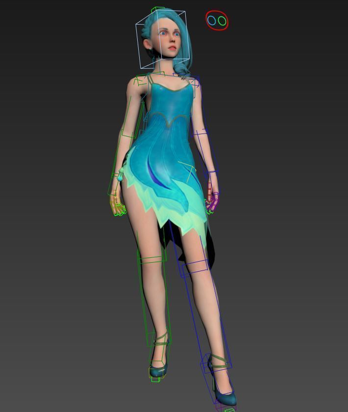 Sexy Girl Low-poly 3D model_7