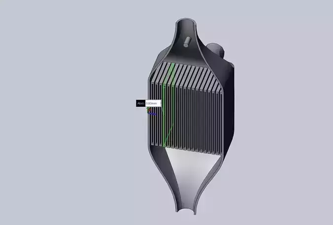 3D Printable Plastic Heatchanger Basic Cross Layout 3D print model