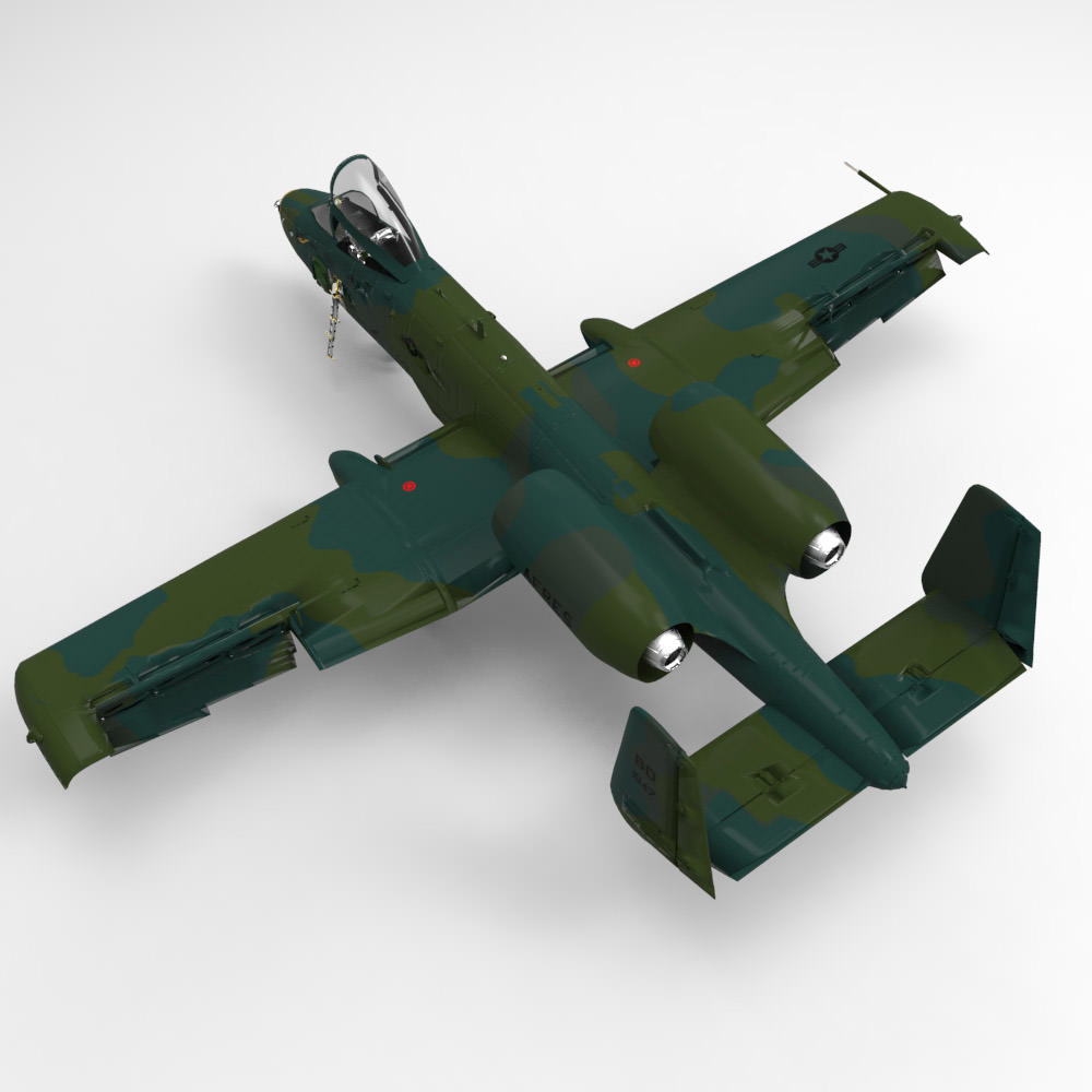 A-10 Thunderbolt II Studio Max obj 3D model_5