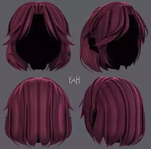 3D Hair style for girl V52