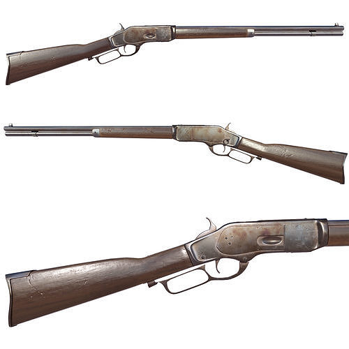 Winchester 1873  Low-poly 3D model