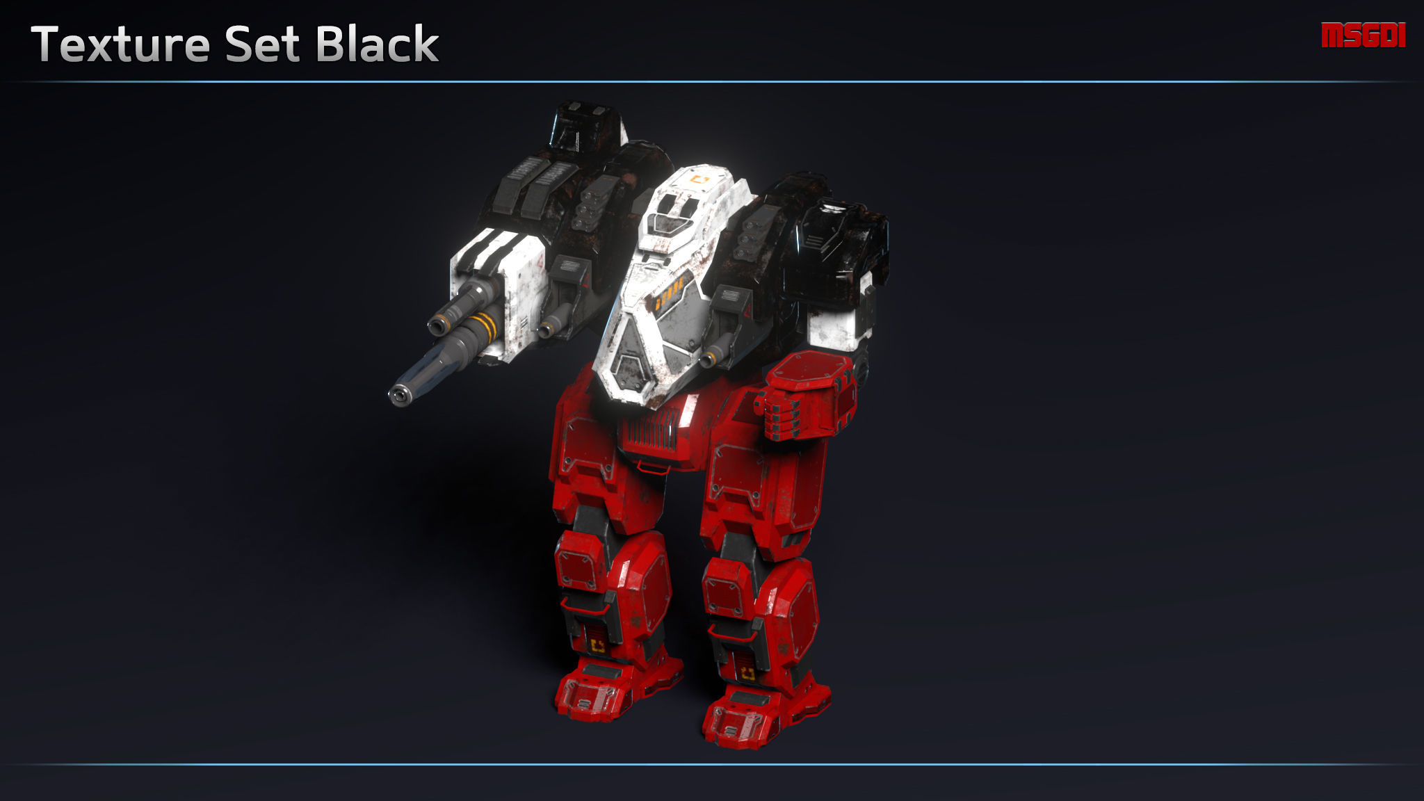 Heavy Mech Punisher Low-poly 3D model_9