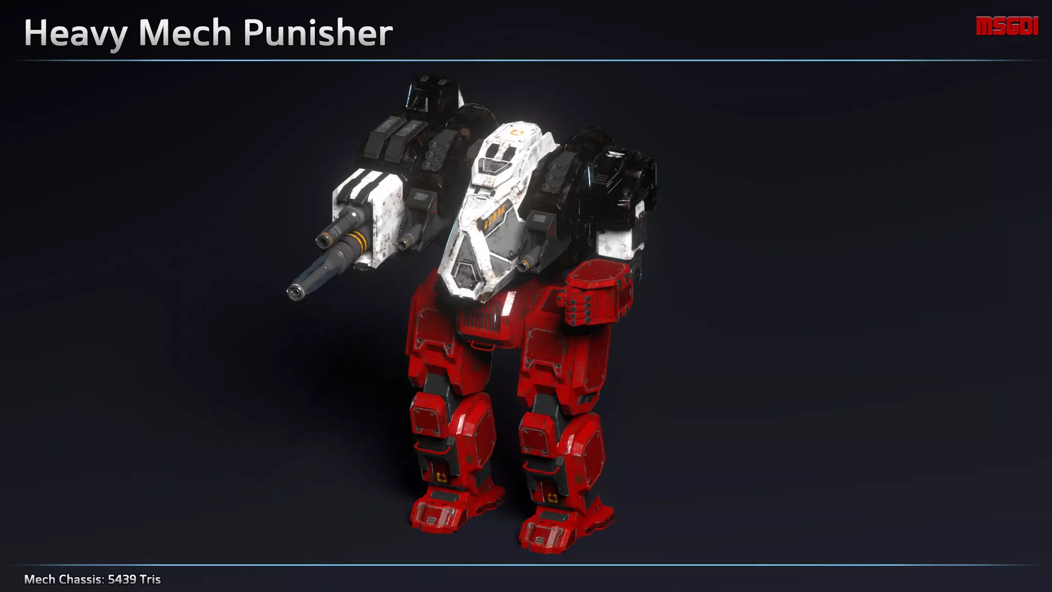 Heavy Mech Punisher Low-poly 3D model_0