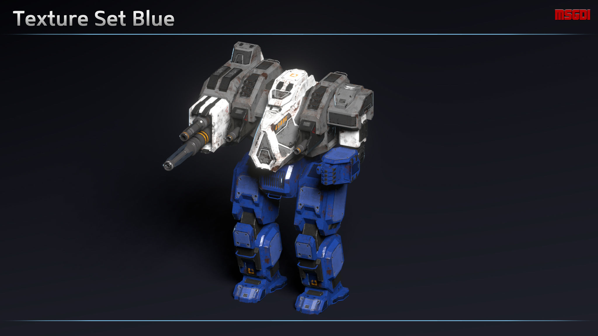 Heavy Mech Punisher Low-poly 3D model_10