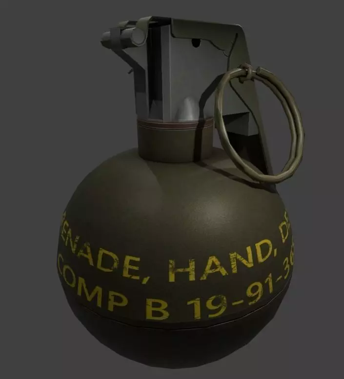 M67 Grenade Low-poly 3D model