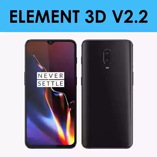 E3D - OnePlus 6T Black model