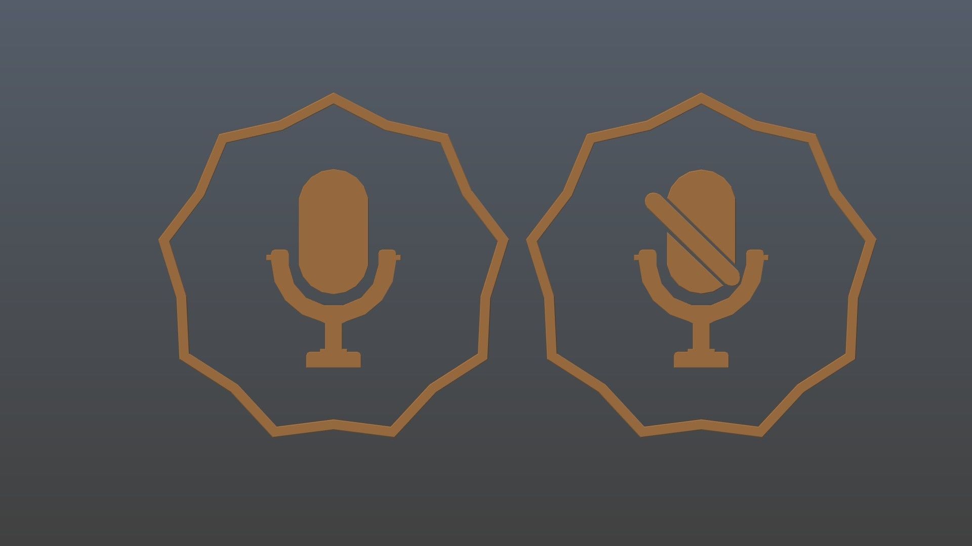 Low poly logo microphone 1 Free low-poly 3D model_6