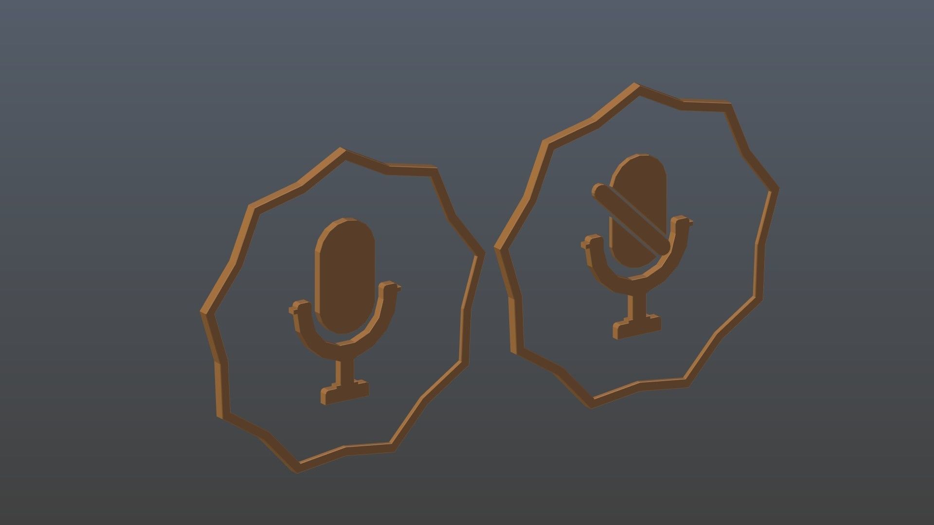 Low poly logo microphone 1 Free low-poly 3D model_7