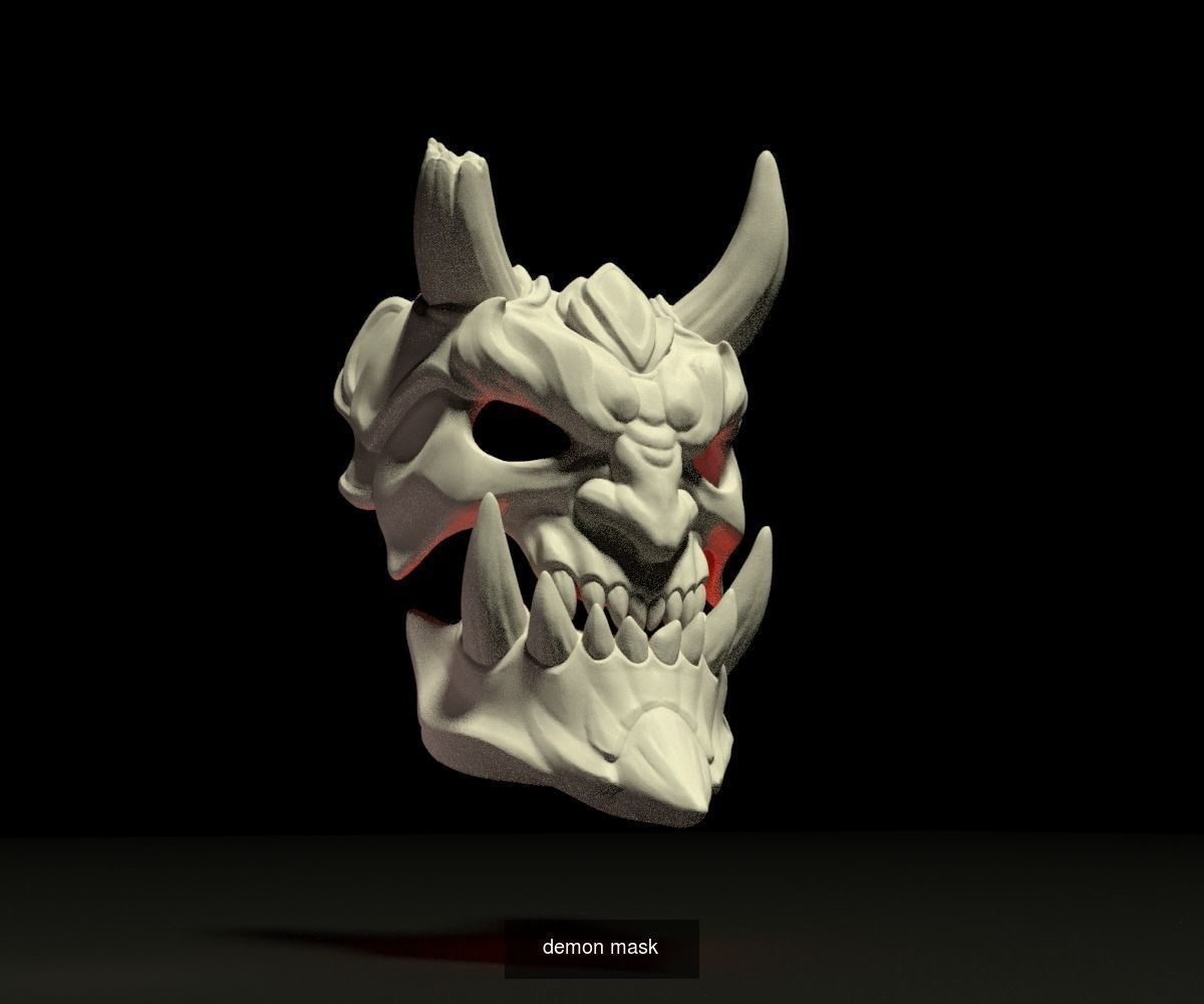 Demon Masks 3D Model Collection_1
