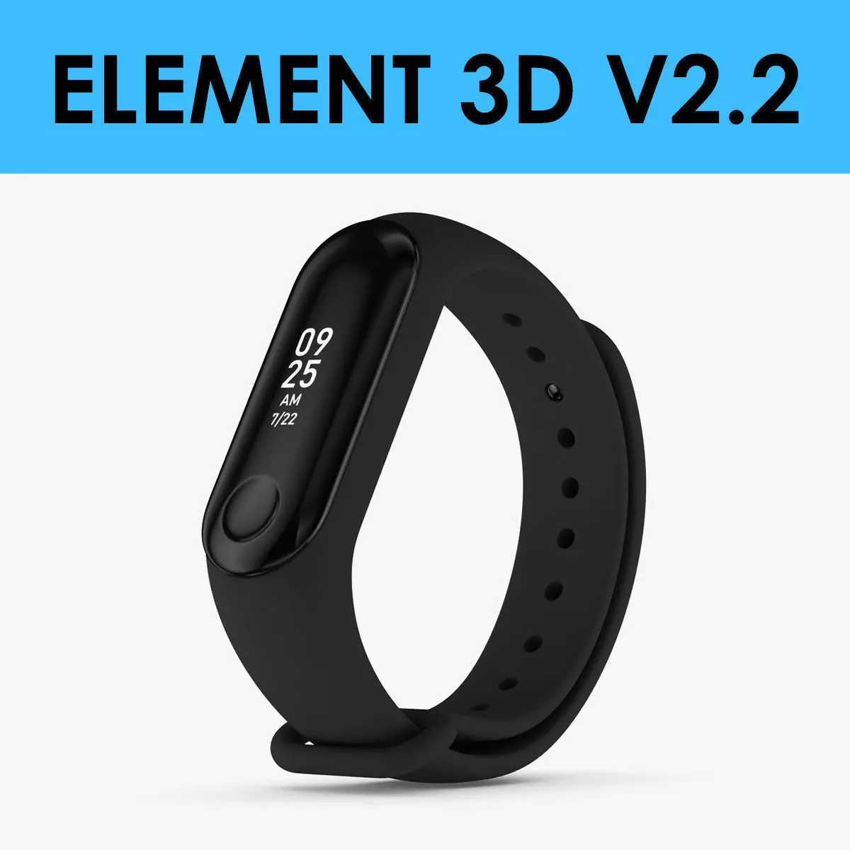 E3D - Xiaomi Mi Band 3 Black model 3D model_0