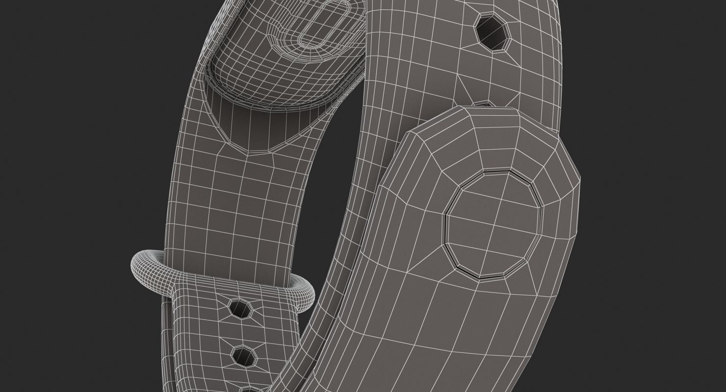 E3D - Xiaomi Mi Band 3 Black model 3D model_12