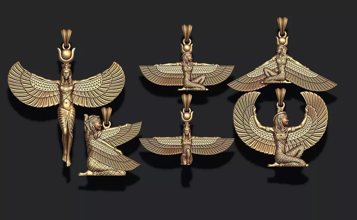 Isis pendants pack 3D print model_0