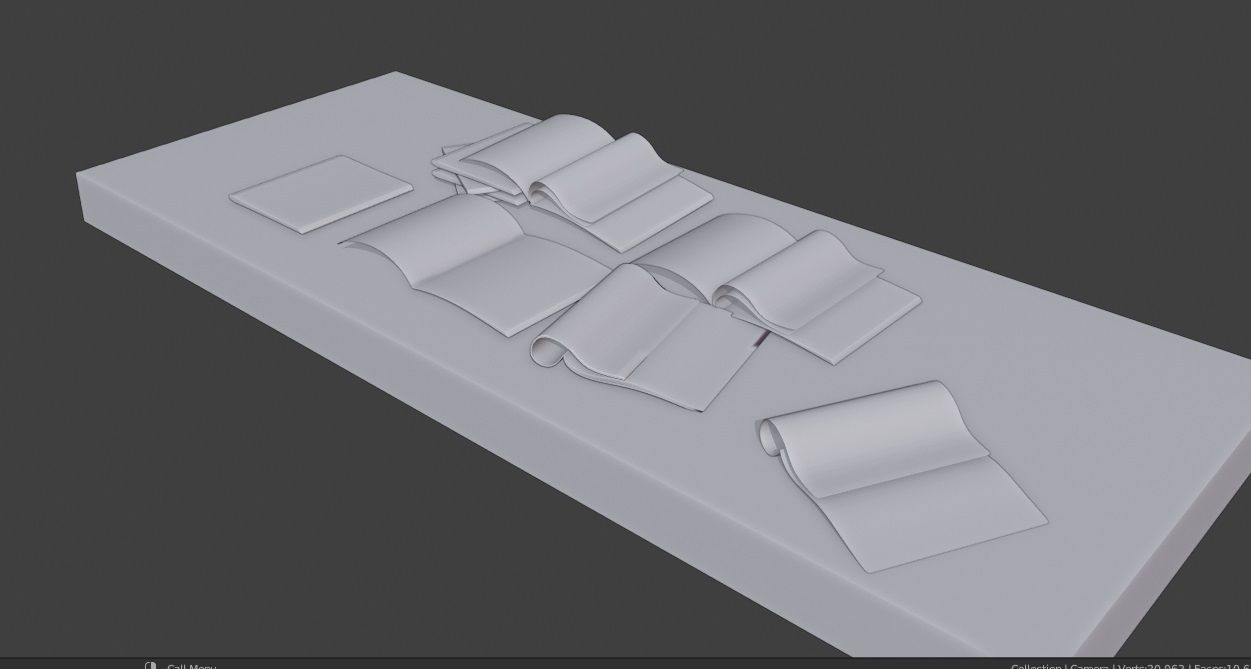 realistic collection of magazines Low-poly 3D model_11