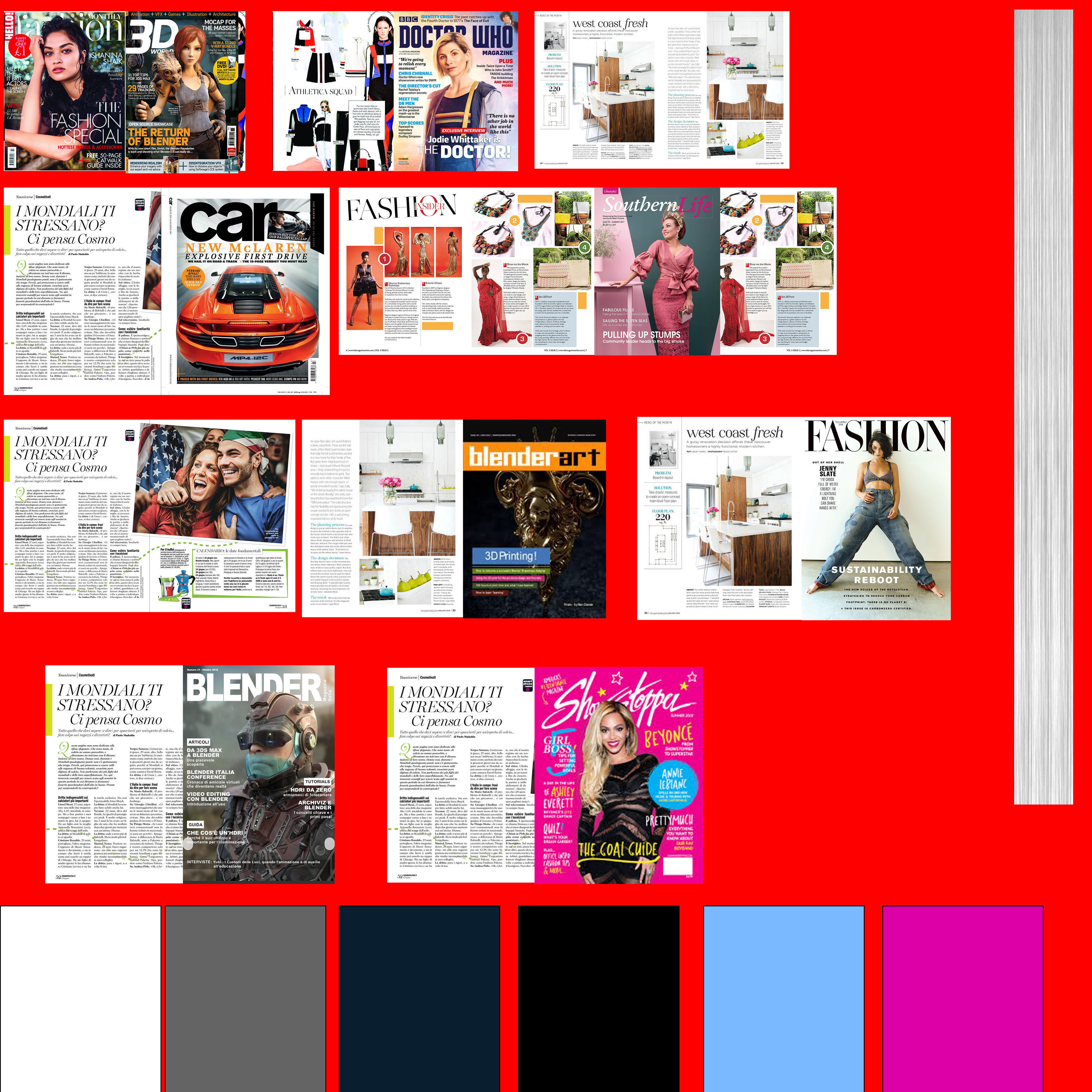 realistic collection of magazines Low-poly 3D model_18