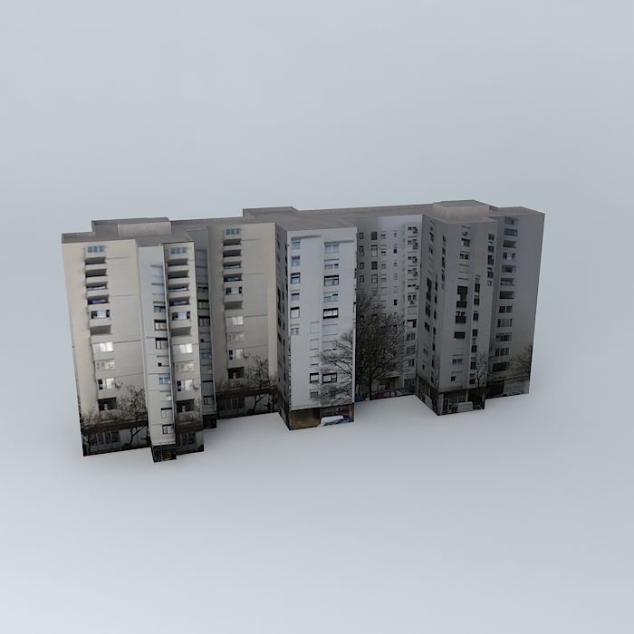 Residential Building In Mostar Free 3D model_2