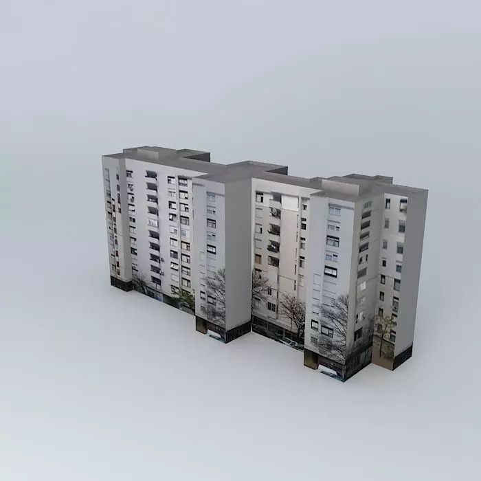 Residential Building In Mostar Free 3D model_0