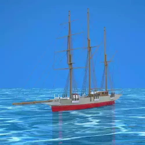 Amphitrite sailing ship 3D model