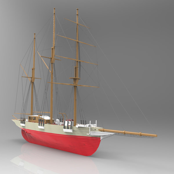 Amphitrite sailing ship 3D model_3