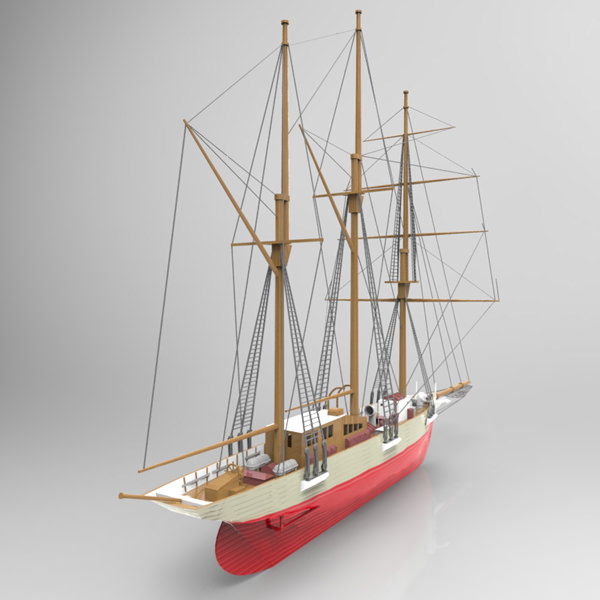 Amphitrite sailing ship 3D model_6