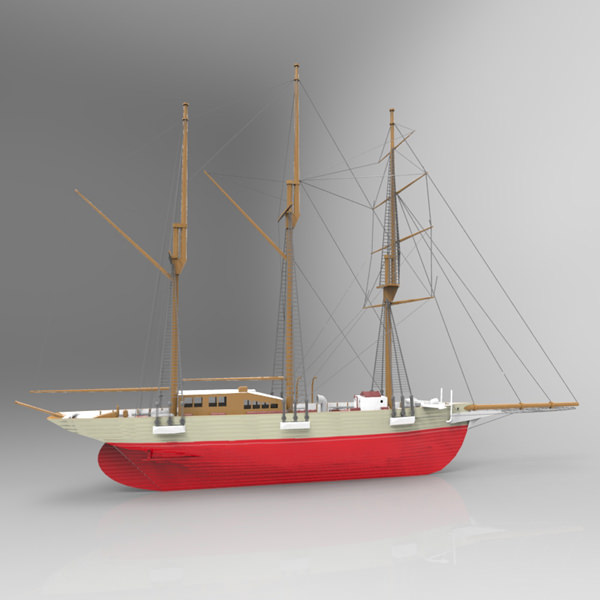 Amphitrite sailing ship 3D model_5