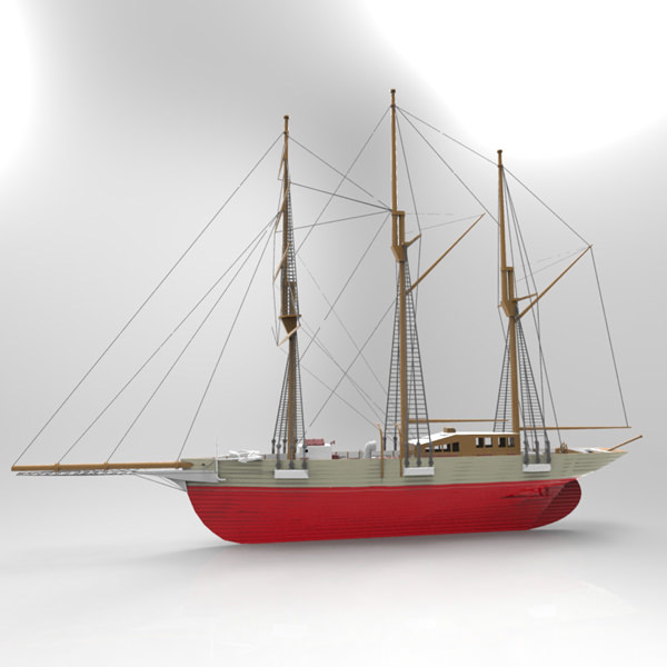 Amphitrite sailing ship 3D model_2