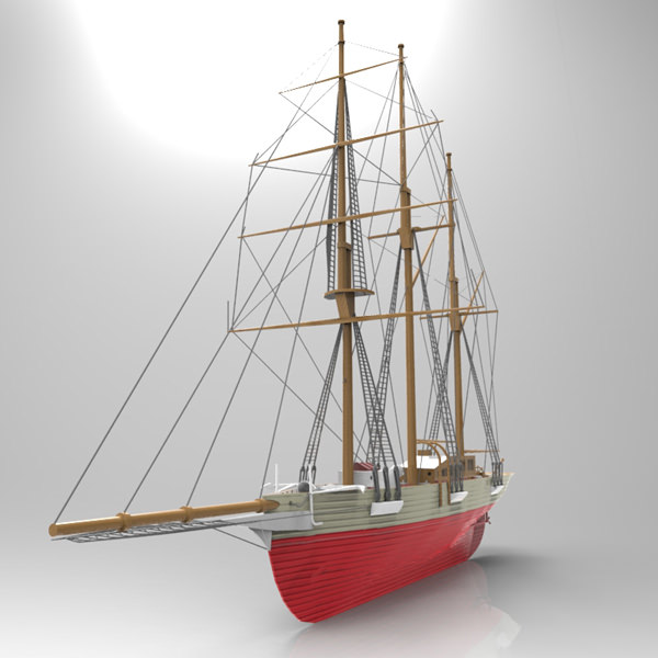 Amphitrite sailing ship 3D model_1