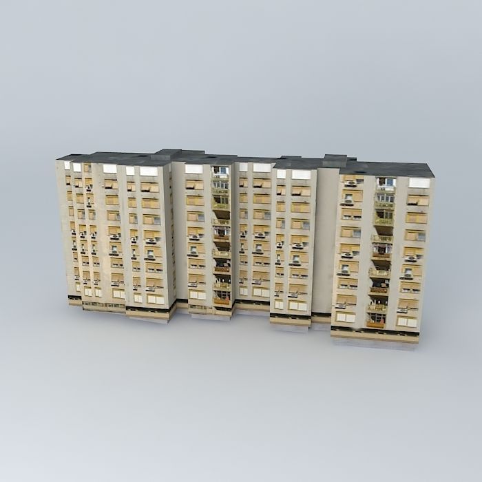 Residential Building In Mostar Free 3D model_1