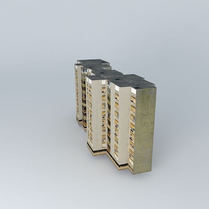 Residential Building In Mostar Free 3D model_2