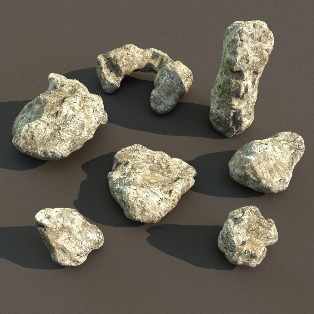 Boulders Pack A bundle 3D model_12