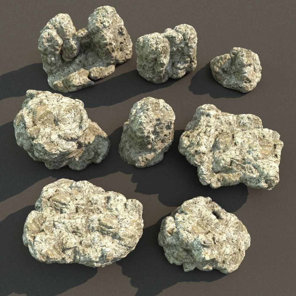 Boulders Pack A bundle 3D model_9