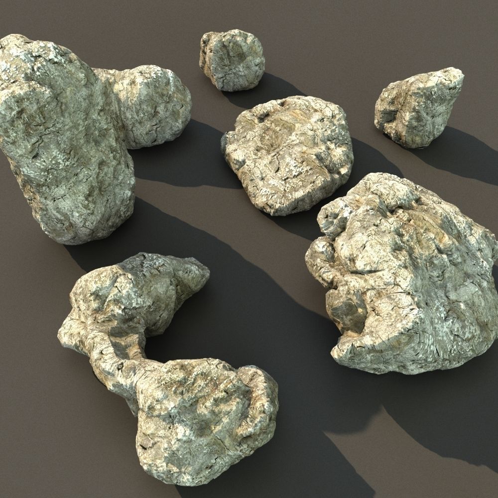 Boulders Pack A bundle 3D model_13