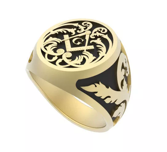 Gents Freemason Ring 3D print model