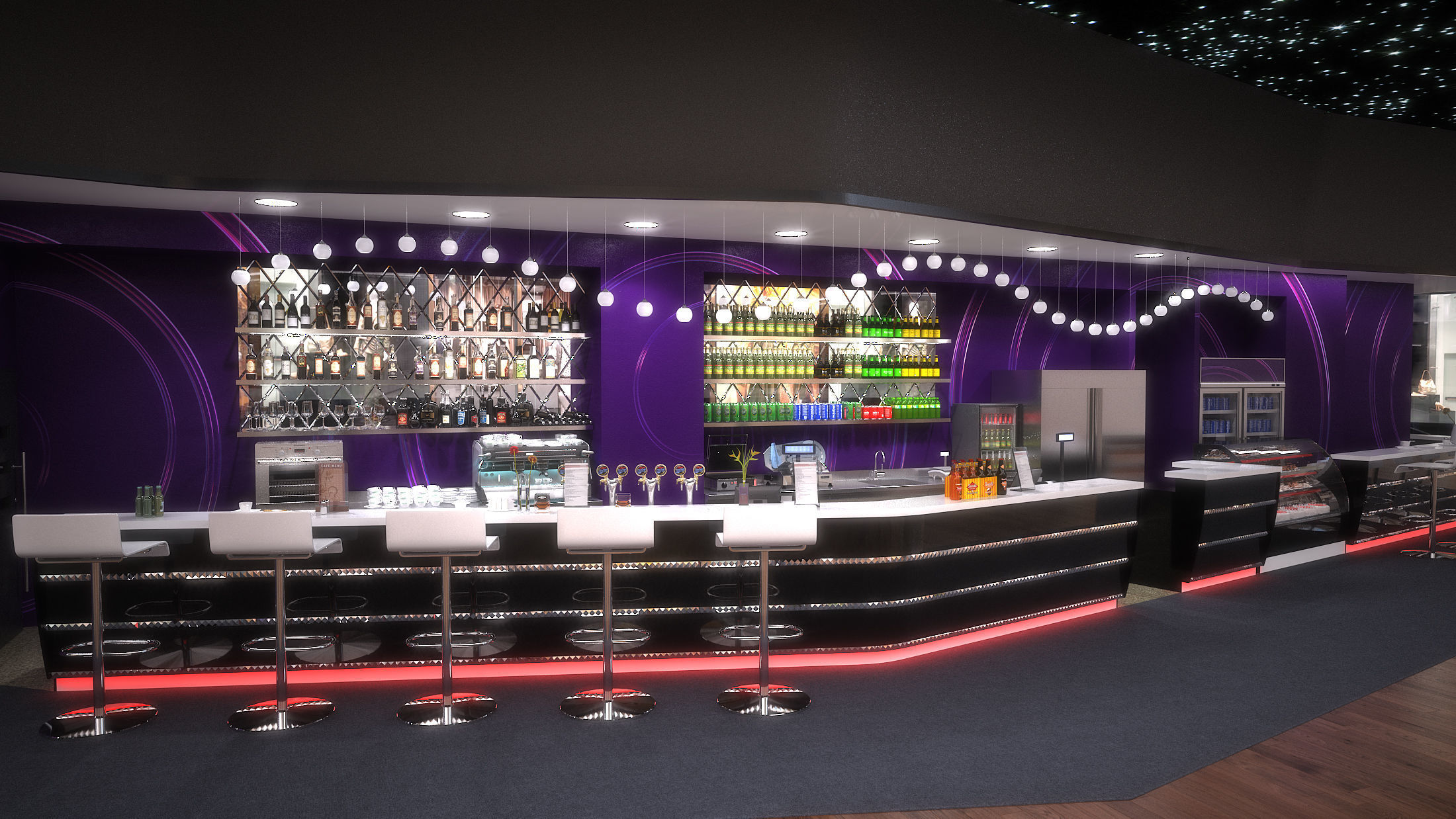 Bar lounge 3Dmodel 3D model_1