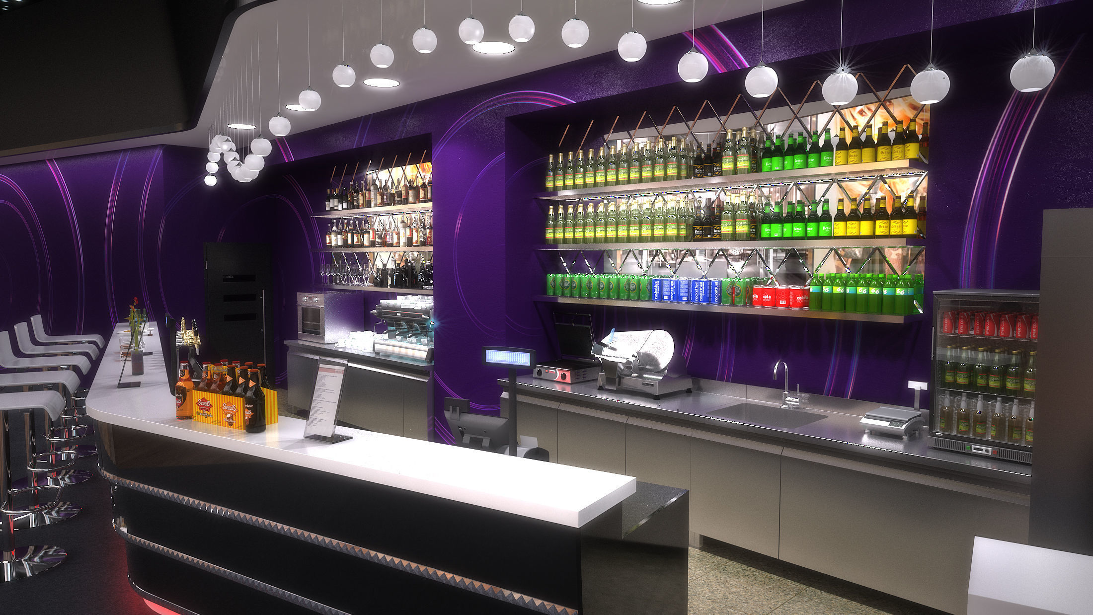 Bar lounge 3Dmodel 3D model_4