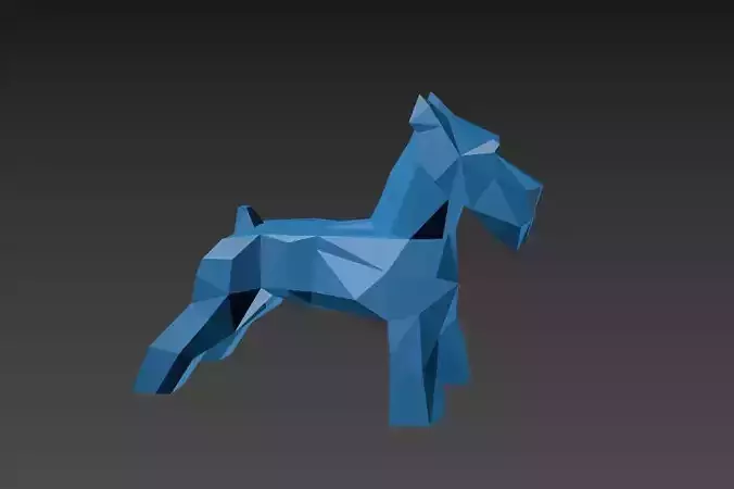 Low Poly Scottish Terrier for 3D Printing 3D print model
