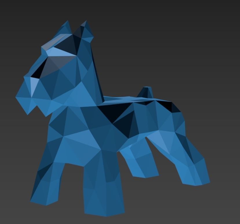 Low Poly Scottish Terrier for 3D Printing 3D print model_1