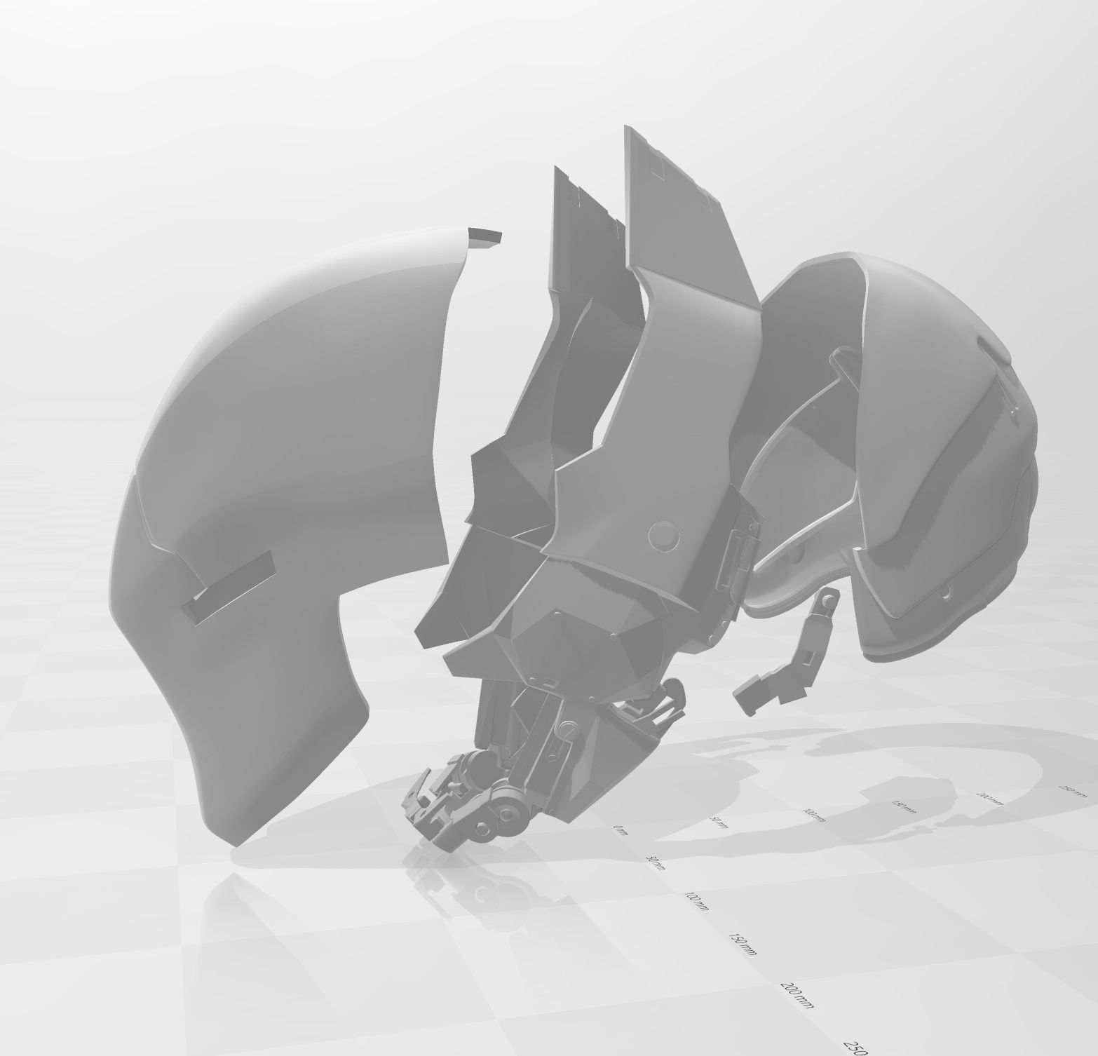 Batman Arkham Knight Helmet 3D print model_11