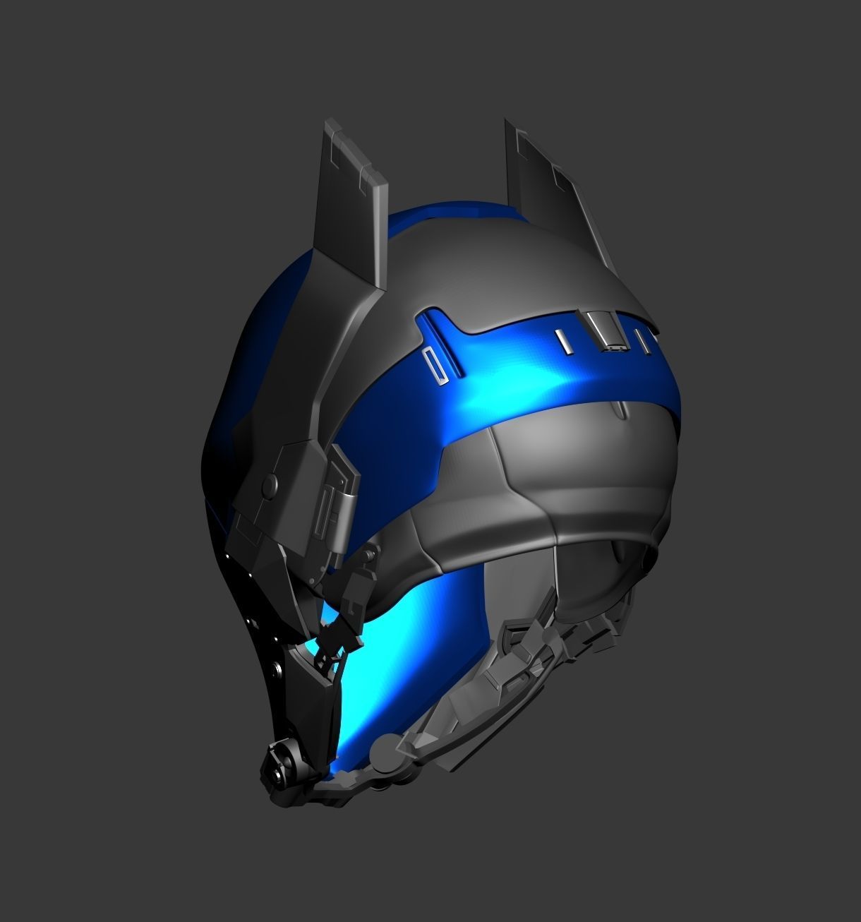 Batman Arkham Knight Helmet 3D print model_3