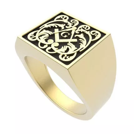 Gents Freemason Ring 3D print model