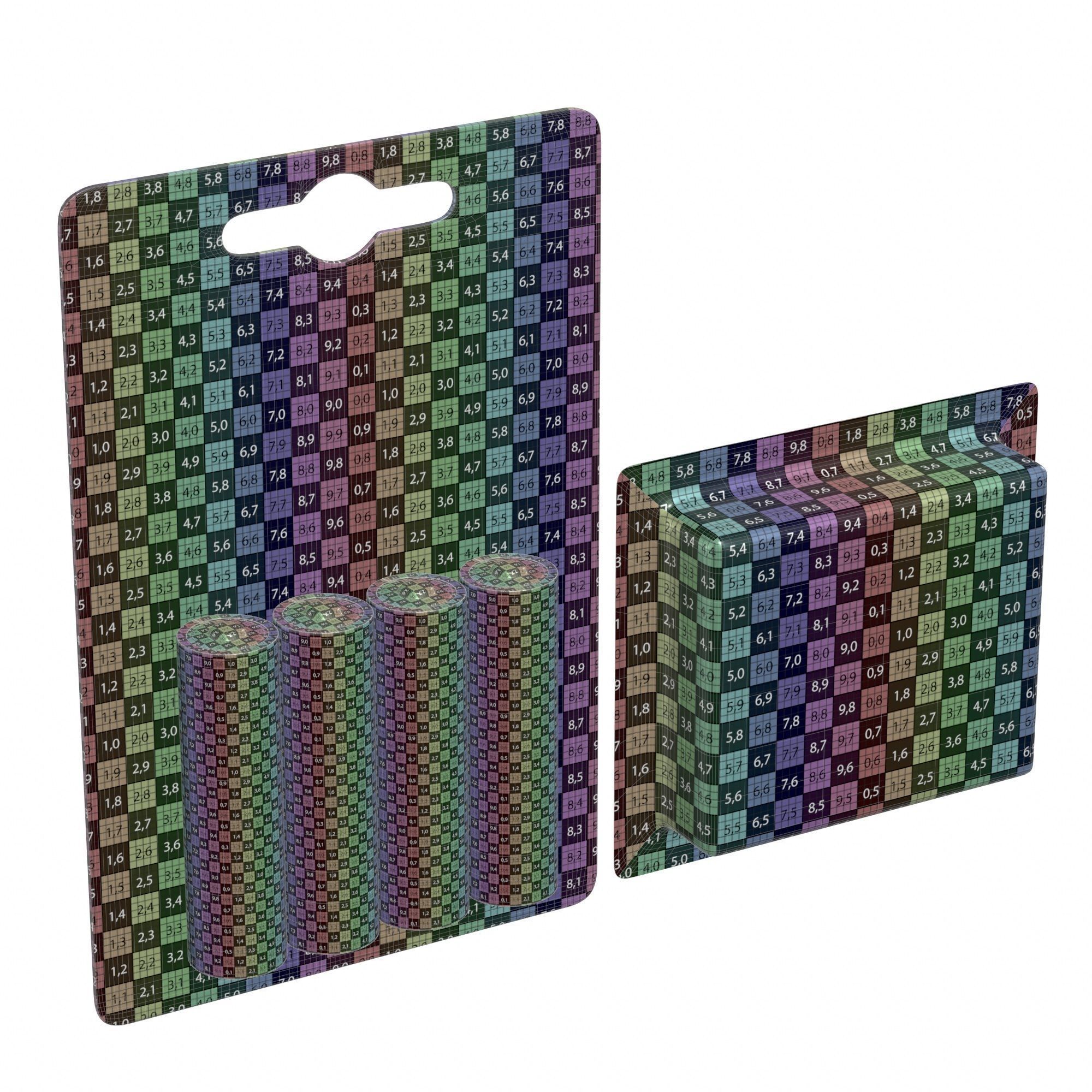 AA Battery Package 2 3D model_9