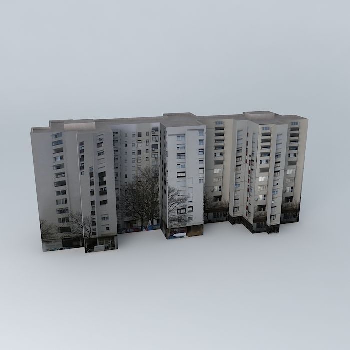 Residential Building In Mostar Free 3D model_2