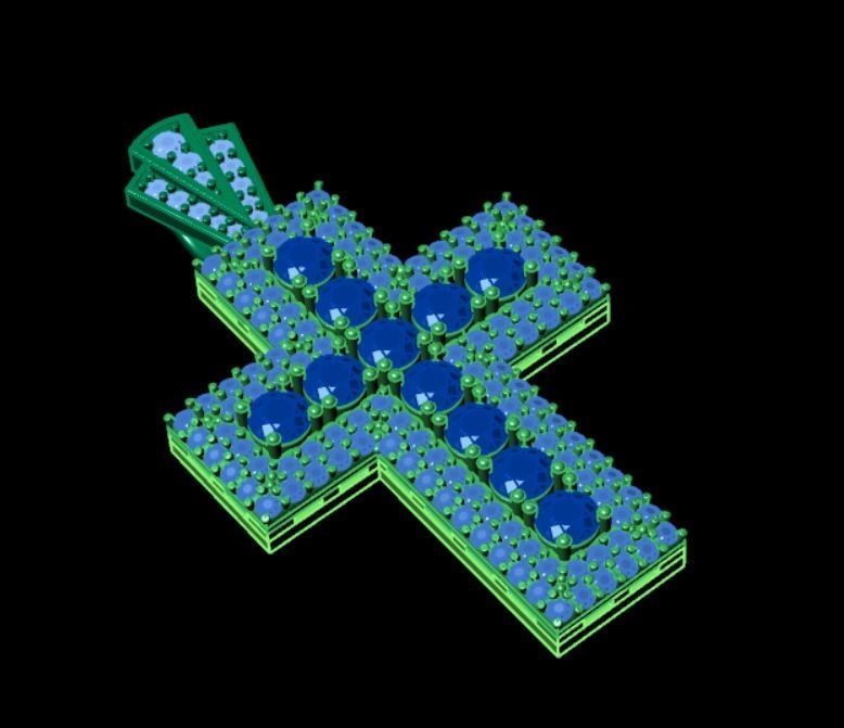 Pendant sm 2 cross 3D print model_14