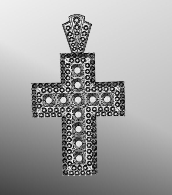 Pendant sm 2 cross 3D print model_19