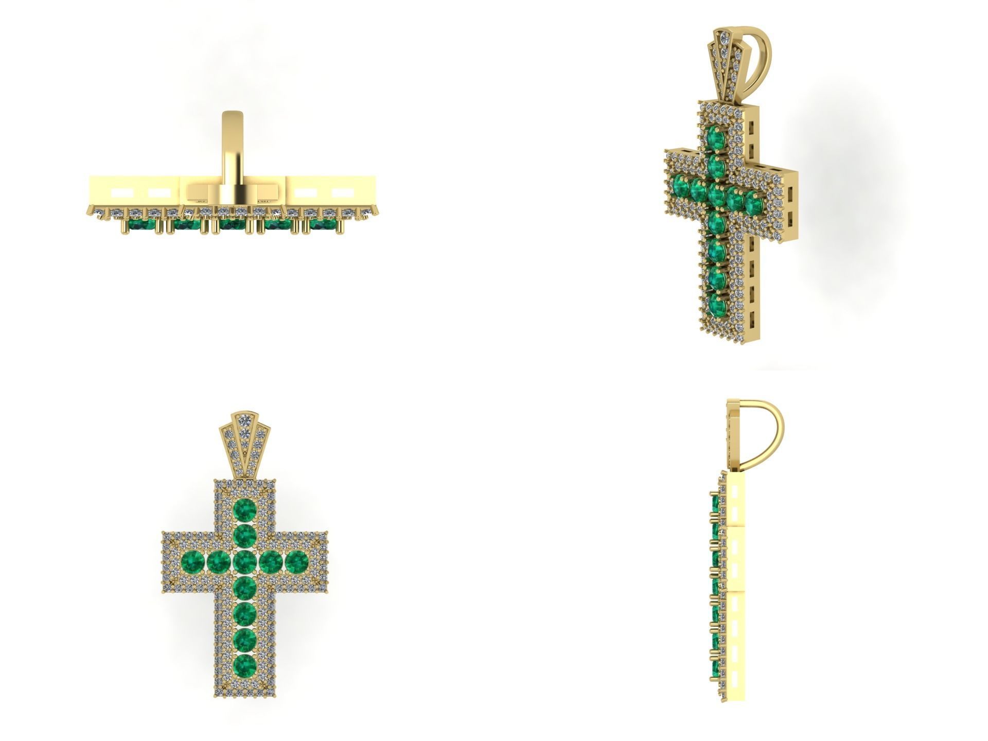 Pendant sm 2 cross 3D print model_4