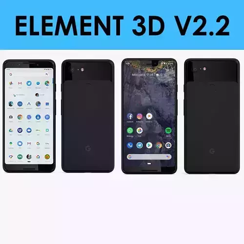 E3D - Google Pixel 3 XL Black  Google Pixel 3 Black