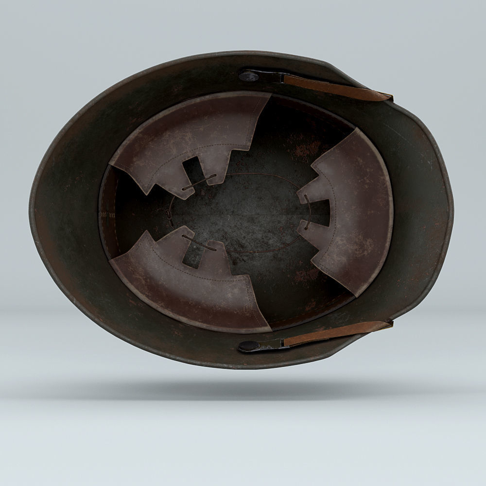German Helmet WWI Stahlhelm M1916 Camo 3D model_2