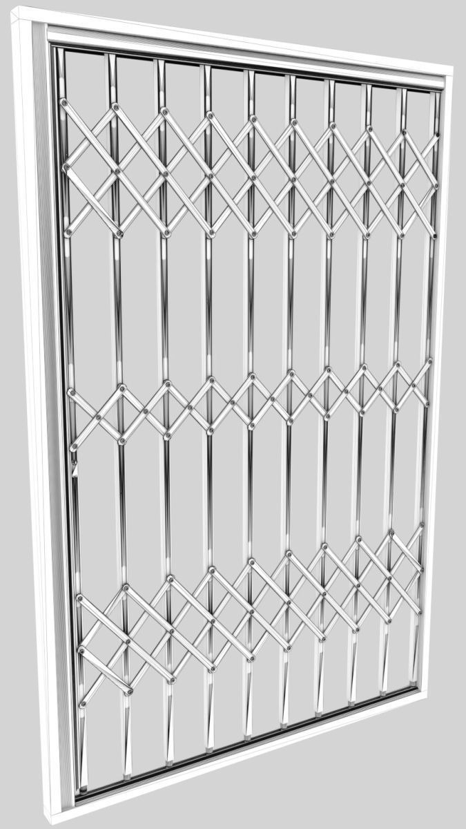 Trellis security gate 3D model_6