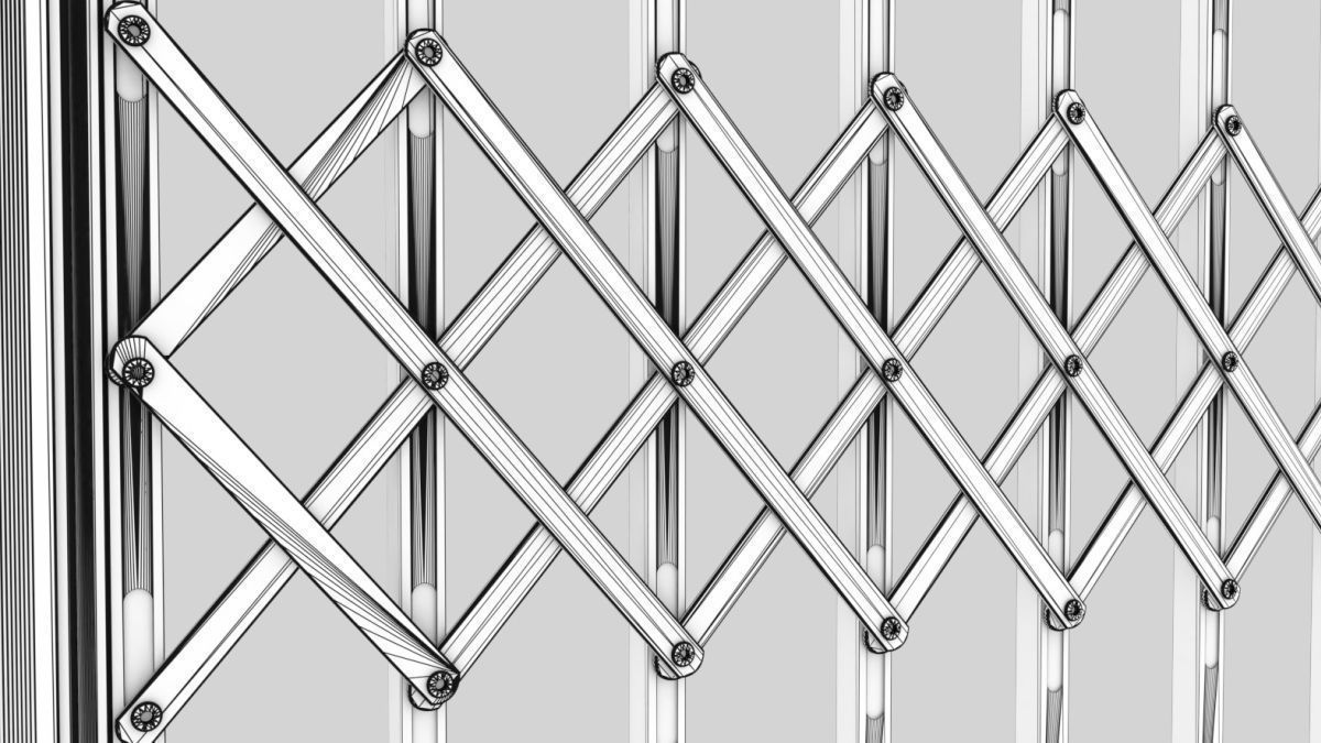 Trellis security gate 3D model_9