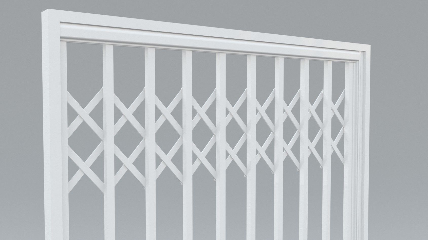 Trellis security gate 3D model_7